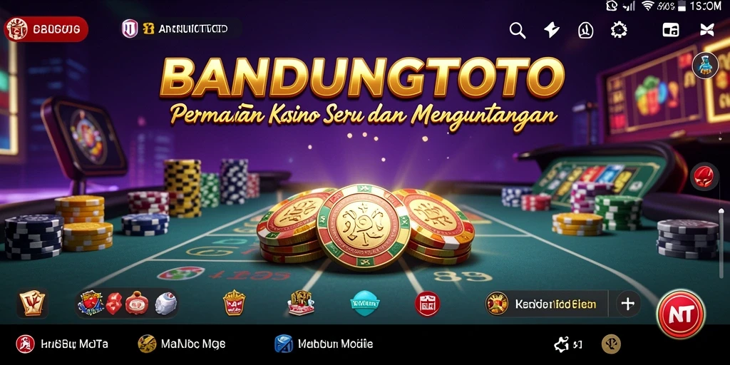 Tampilan permainan kasino yang mengasyikkan dan interaktif.