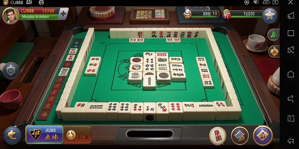 Tampilan gameplay Mahjong yang menakjubkan di CU888.