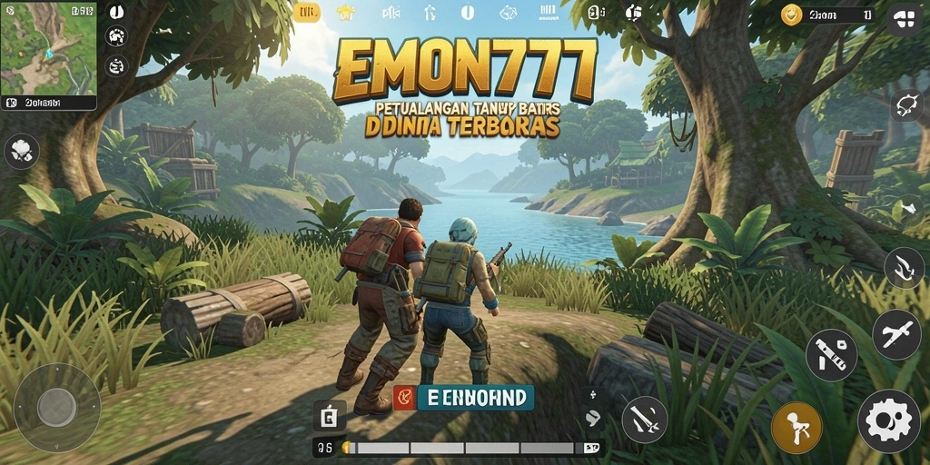 Tampilan gameplay menarik dari EMON777 dalam dunia terbuka.