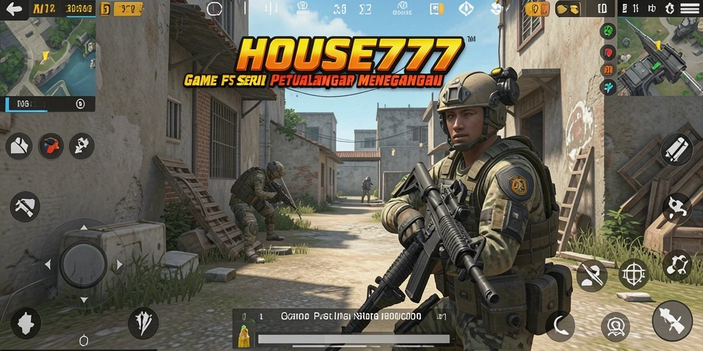 Gameplay intens HOUSE777 dalam aksi FPS yang menegangkan.