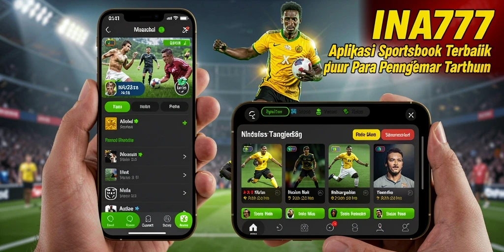 Tangkapan layar utama INA777 menampilkan antarmuka Sportsbook yang menarik.