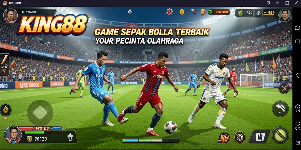 Tampilan gameplay KING88 yang mendebarkan dalam pertandingan sepak bola.