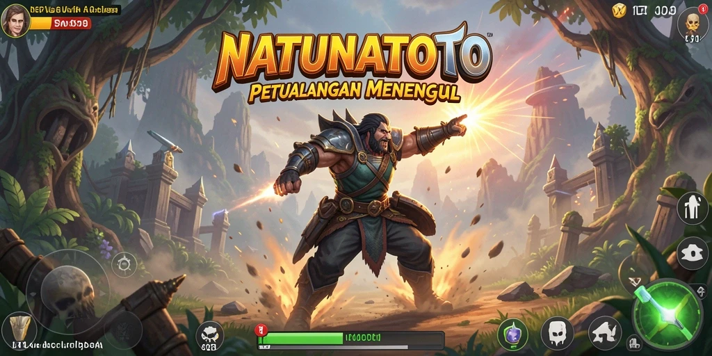 Tampilan gameplay NATUNATOTO yang menegangkan dan penuh aksi.