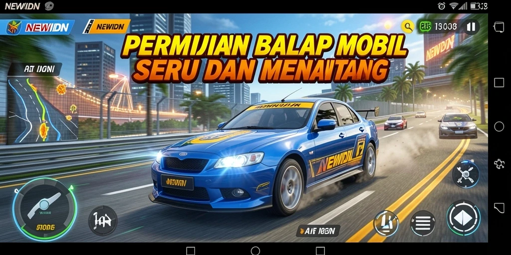 Gameplay mendebarkan di lintasan balap penuh aksi.