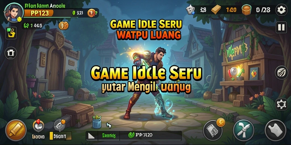 Tampak gameplay PP123 yang menarik dengan karakter aktif dan fitur otomatis.