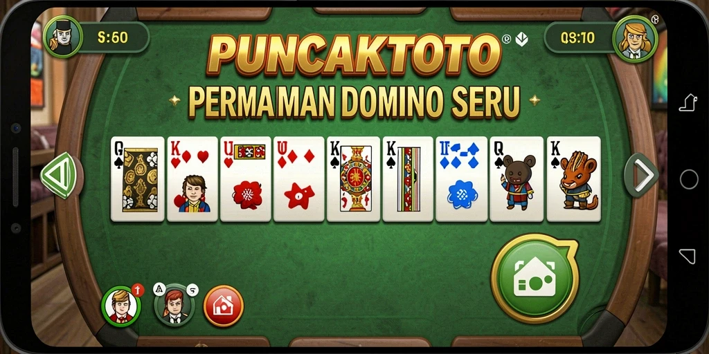 Tampilan gameplay seru dalam PUNCAKTOTO dengan domino yang menarik.