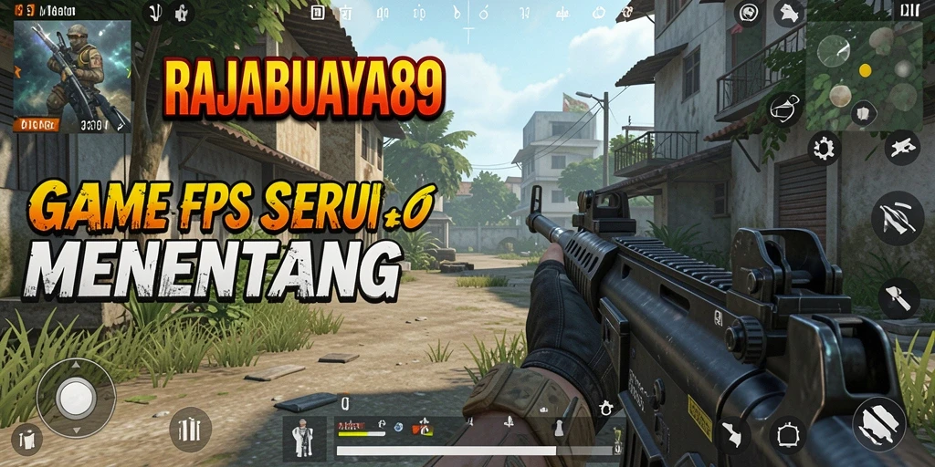 Tampilan gameplay menegangkan RAJABUAYA89 dengan aksi FPS yang intens.