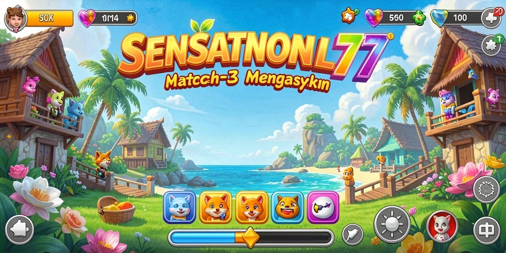 Tampilan menarik dari gameplay SENSATIONAL77 yang penuh warna.