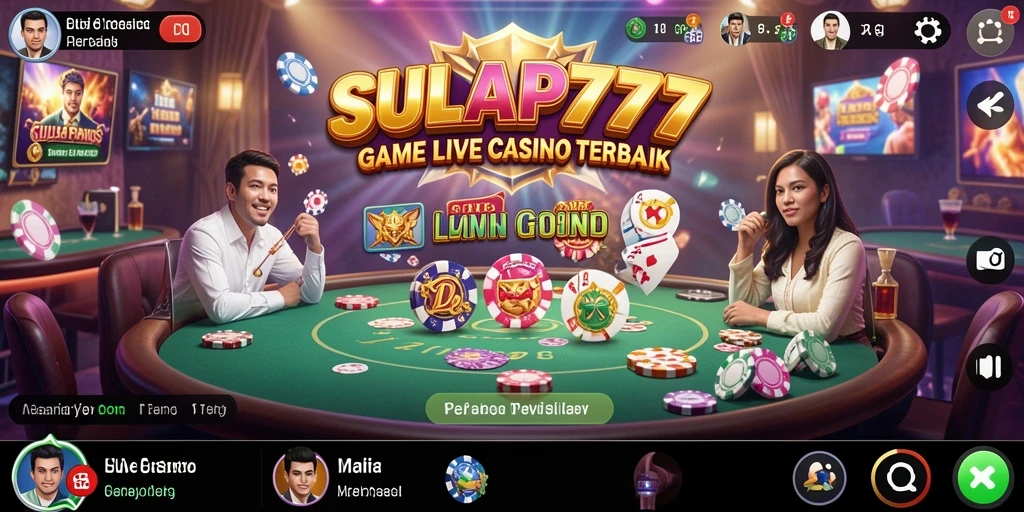Tampilan gameplay SULAP777 saat bermain Live Casino yang mendebarkan.