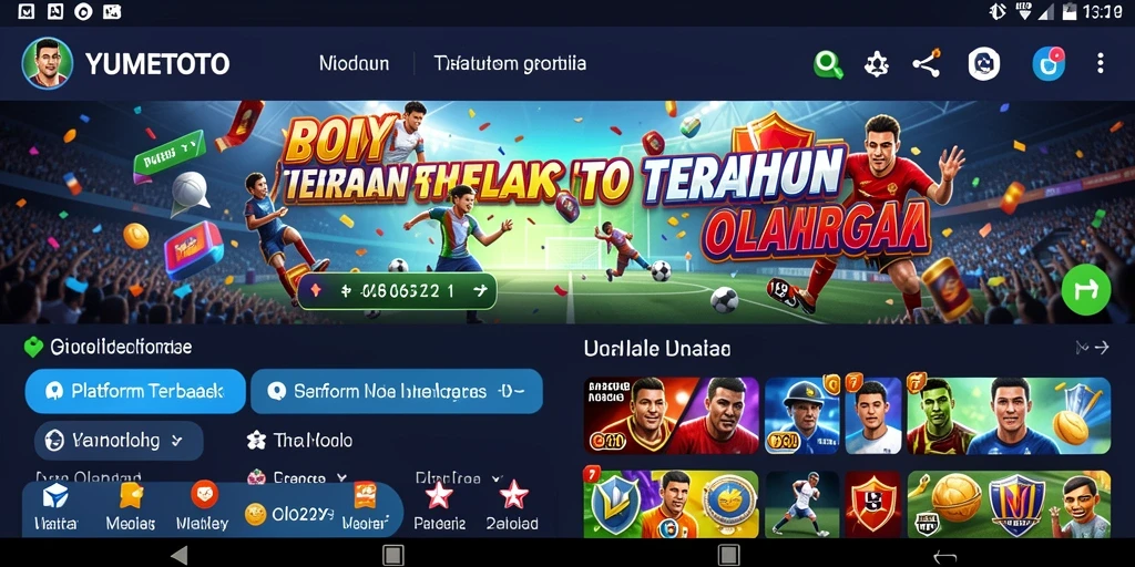 Tampilan menarik dari gameplay taruhan olahraga YUMETOTO.