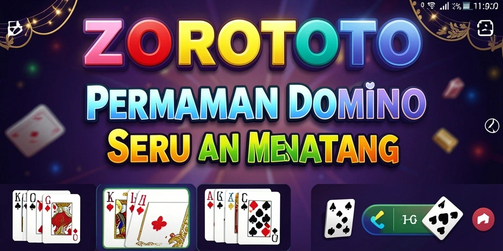 Tampilan utama gameplay ZOROTOTO yang penuh aksi dalam permainan Domino.