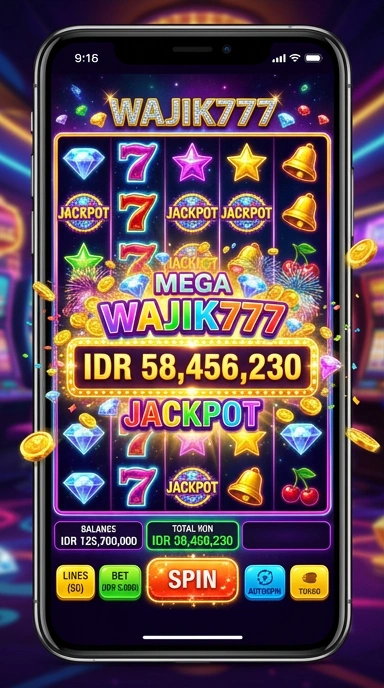 Tampilan utama aplikasi wajik777 yang menarik dan mudah digunakan.